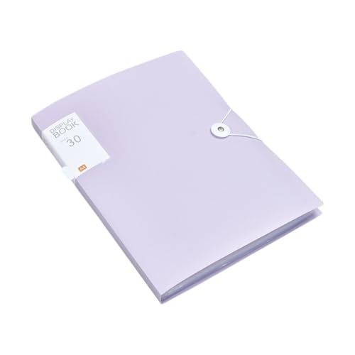 2 STÜCKE 30/60 Seiten A4 Aktentasche Transparente Binder Aktenordner Lagerung Schülertestpapier Klassifizierung Organisation Schulbedarf(Purple 30 Pages) von YMYGCC