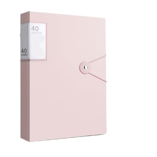 2 STÜCKE A4 Dateiordner 40 Seiten Wasserdichte Dokumententasche Studentenpapieraufbewahrung Informationsbroschüre Schreibwaren Büro Schulbedarf(Pink) von YMYGCC