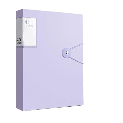 2 STÜCKE A4 Dateiordner 40 Seiten Wasserdichte Dokumententasche Studentenpapieraufbewahrung Informationsbroschüre Schreibwaren Büro Schulbedarf(Purple) von YMYGCC