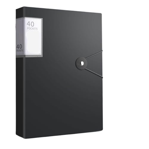 2 STÜCKE A4 Dateiordner Anzeigebuch Passworteintrag Buch Transparenter Einsatz Papier Dokument Organizer Tasche Büro Schulbedarf Schreibwaren(Black) von YMYGCC