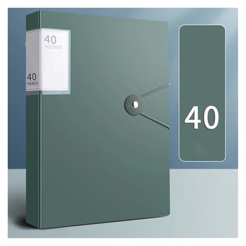 2 STÜCKE A4 Dateiordner Anzeigebuch Passworteintrag Buch Transparenter Einsatz Papier Dokument Organizer Tasche Büro Schulbedarf Schreibwaren(Green) von YMYGCC