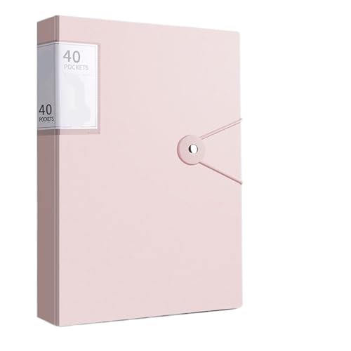 2 STÜCKE A4 Dateiordner Anzeigebuch Passworteintrag Buch Transparenter Einsatz Papier Dokument Organizer Tasche Büro Schulbedarf Schreibwaren(Pink) von YMYGCC