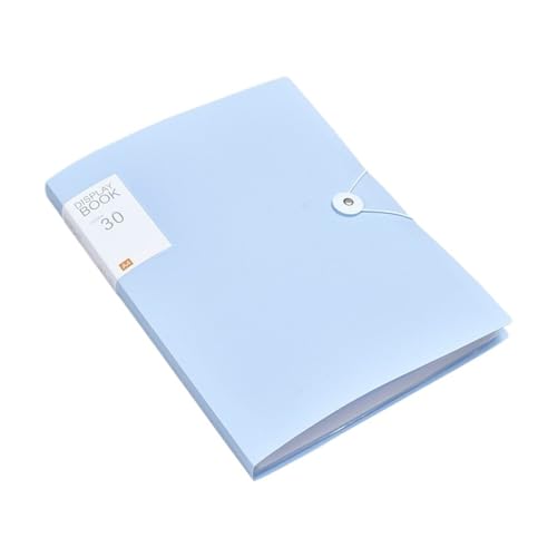 2 STÜCKE A4 Dateiordner Sichtbuch 30/60 Seiten Transparente Einlage Papier Dokument Organizer Tasche Büro Schulbedarf Schreibwaren(Blue 60 Pages) von YMYGCC