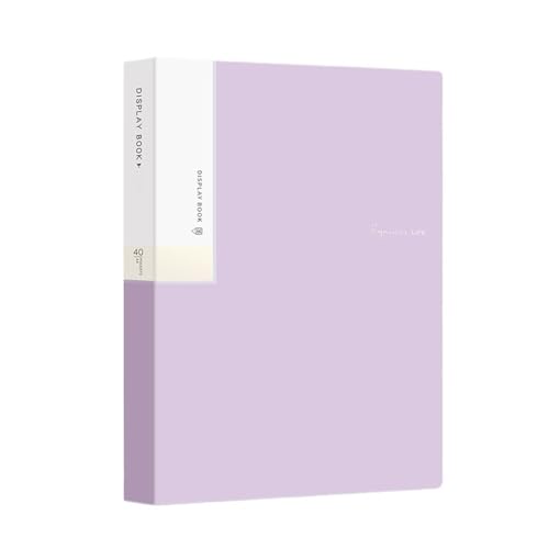 2 STÜCKE A4 Dokumentablage Ordner 20 Seiten Anzeige Buch Skizze Album Schreibwaren Büro Schule Studenten Daten Ordner Mit Einlage(Purple) von YMYGCC