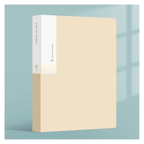2 STÜCKE A4 Dokumentablage Ordner 20 Seiten Anzeige Buch Skizze Album Schreibwaren Büro Schule Studenten Daten Ordner Mit Einlage(Yellow) von YMYGCC