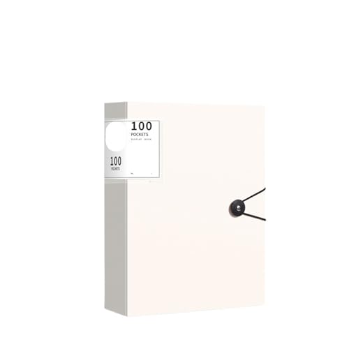 2 Stück 100 Blatt Seiten A4-Aktenordner, große Kapazität, Schnalle, A4-Dokumententasche, zusammenklappbar, mit Einsätzen for die Aufbewahrung von Büromaterial(White) von YMYGCC