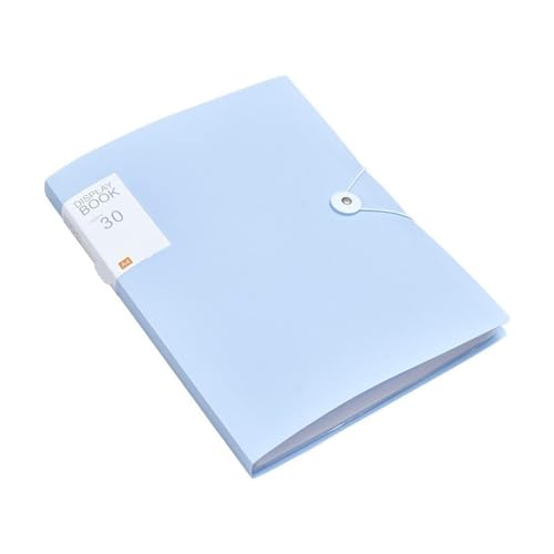 2 Stück A4-Dateiordner, Sichtbuch, 30/60 Seiten, transparente Einlage, Papier, Dokument-Organizer-Tasche, Schreibwaren, Büro, Schulbedarf(Blue 60 Pages) von YMYGCC