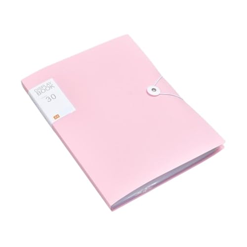 2 Stück A4-Dateiordner, Sichtbuch, 30/60 Seiten, transparente Einlage, Papier, Dokument-Organizer-Tasche, Schreibwaren, Büro, Schulbedarf(Light Pink 30 Pages) von YMYGCC