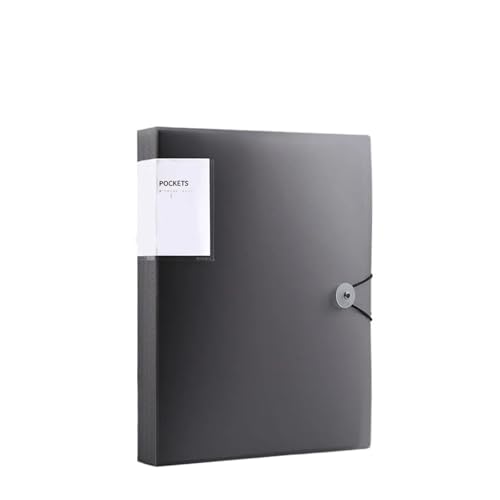 2 stücke A4 Farbe Transparent Ordner Dokument Große Kapazität Staubdicht Wasserdicht Datei Organizer Punktzahl Test Papier Halter Student Datei Datei(Black) von YMYGCC