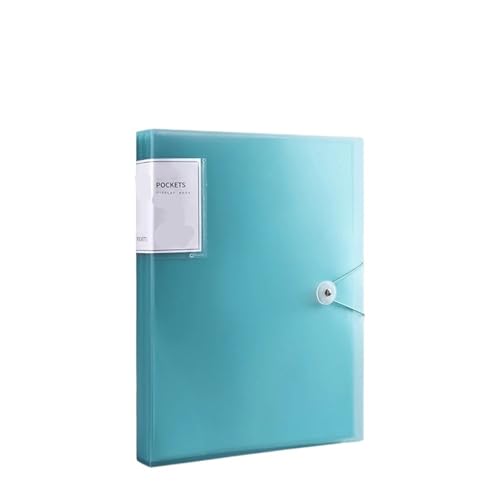 2 stücke A4 Farbe Transparent Ordner Dokument Große Kapazität Staubdicht Wasserdicht Datei Organizer Punktzahl Test Papier Halter Student Datei Datei(Blue) von YMYGCC