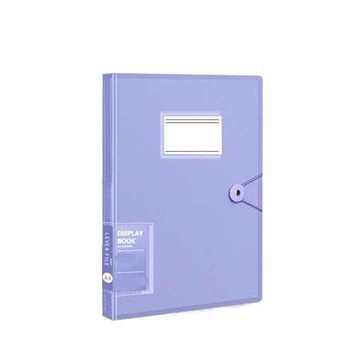 2 stücke Lagerung Ordner Aktentasche Quittungshalter Stationäre Papier Organizer Loseblattbinder A4 Datei Ordner Dokumente Clip(Purple) von YMYGCC