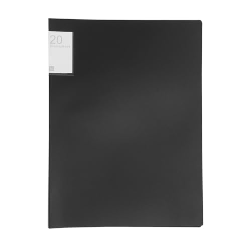 20 Seiten A3 Dateiordner Display Buch Transparent Insert Papier Dokument Organizer Tasche Büro Schulbedarf(Black) von YMYGCC