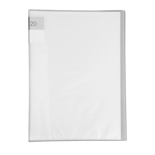 20 Seiten A3 Dateiordner Display Buch Transparent Insert Papier Dokument Organizer Tasche Büro Schulbedarf(WHITE) von YMYGCC