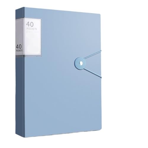 3-teiliges A4-Dateipaket mit 40 Seiten, Budgetbinder, Dateiordner, große Kapazität, Dokumentenheft, Studentenschreibwaren, Schreibtisch-Organizer(Blue-A4) von YMYGCC