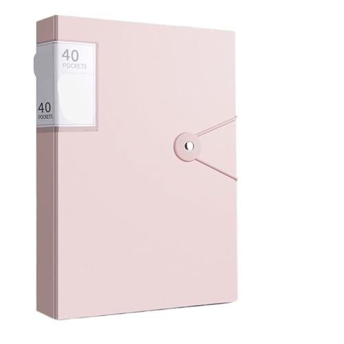 3-teiliges A4-Dateipaket mit 40 Seiten, Budgetbinder, Dateiordner, große Kapazität, Dokumentenheft, Studentenschreibwaren, Schreibtisch-Organizer(Pink-A4) von YMYGCC