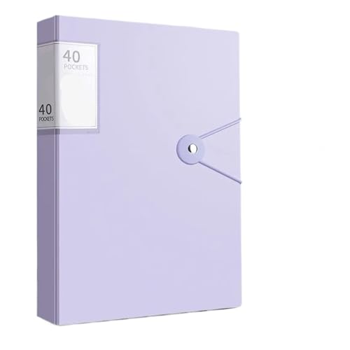 3-teiliges A4-Dateipaket mit 40 Seiten, Budgetbinder, Dateiordner, große Kapazität, Dokumentenheft, Studentenschreibwaren, Schreibtisch-Organizer(Purple-A4) von YMYGCC