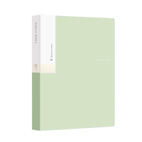 60 Seiten, A4, wasserdicht, einfarbig, for den Schreibtisch, for Organisieren von Dateien, einfaches Sortieren, Bürobedarf for Studenten, verdickte Aktentaschen, Ordner(Green-60 pages) von YMYGCC