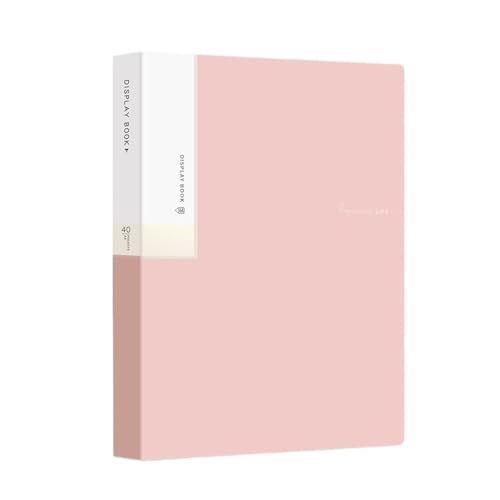 60 Seiten, A4, wasserdicht, einfarbig, for den Schreibtisch, for Organisieren von Dateien, einfaches Sortieren, Bürobedarf for Studenten, verdickte Aktentaschen, Ordner(Pink-60 pages) von YMYGCC