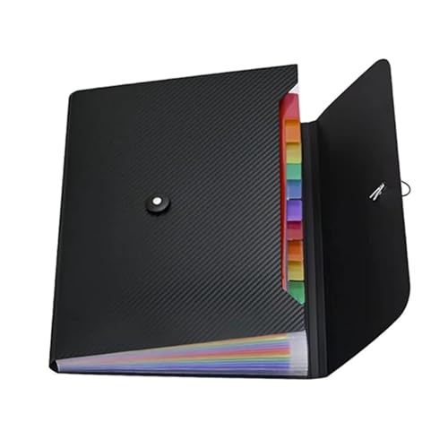 Aktenordner, Fächermappe, 13 Fächer, A4-Format, for Papierdokumente, Quittungsordner for den Unterricht zu Hause von YMYGCC