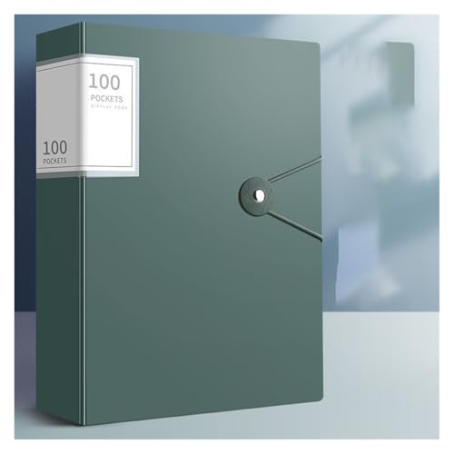 Aktenordner mit großer Kapazität, A4, multifunktionaler, wasserdichter Dokumenten-Organizer, staubdichter Desktop-Aufbewahrungs-Dokumentenhalter, Vertrag(Green) von YMYGCC