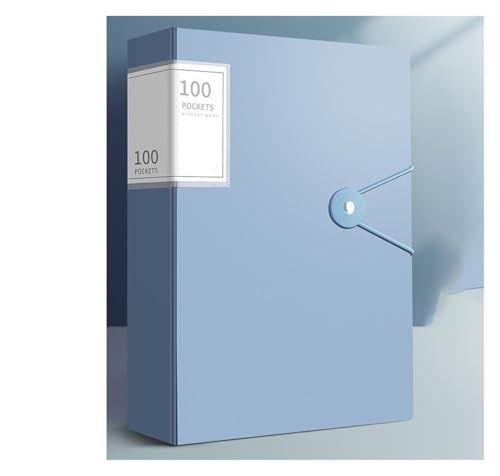 Aktenordner mit großer Kapazität, A4, multifunktionaler, wasserdichter Dokumenten-Organizer, staubdichter Desktop-Aufbewahrungs-Dokumentenhalter, Vertrag(Sky blue) von YMYGCC