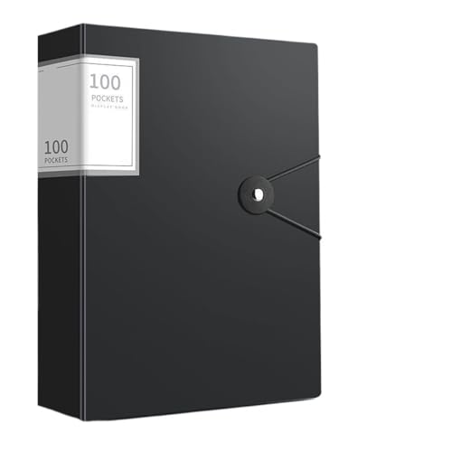 Aufbewahrungsordner, Testpapier-Quittungshalter, Studenten, Loseblattordner, A4-Dateiordner, Papier-Organizer, Dokumente, Clip(Black-100 pages) von YMYGCC