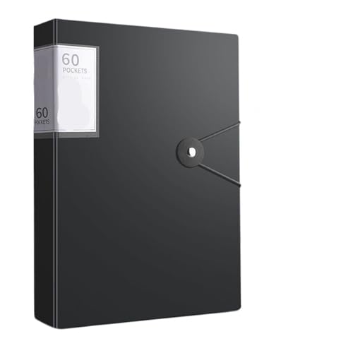 Aufbewahrungsordner, Testpapier-Quittungshalter, Studenten, Loseblattordner, A4-Dateiordner, Papier-Organizer, Dokumente, Clip(Black-60 pages) von YMYGCC