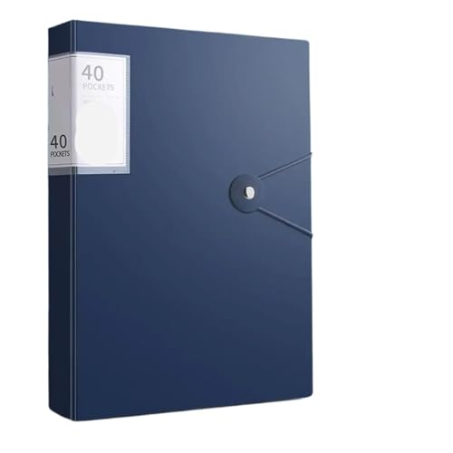 Aufbewahrungsordner, Testpapier-Quittungshalter, Studenten, Loseblattordner, A4-Dateiordner, Papier-Organizer, Dokumente, Clip(Dark Blue-40 pages) von YMYGCC