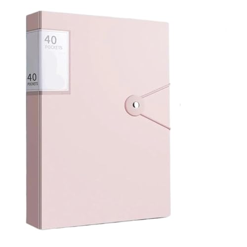 Aufbewahrungsordner, Testpapier-Quittungshalter, Studenten, Loseblattordner, A4-Dateiordner, Papier-Organizer, Dokumente, Clip(Pink-40 pages) von YMYGCC