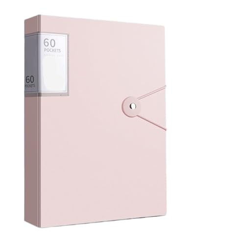 Aufbewahrungsordner, Testpapier-Quittungshalter, Studenten, Loseblattordner, A4-Dateiordner, Papier-Organizer, Dokumente, Clip(Pink-60 pages) von YMYGCC