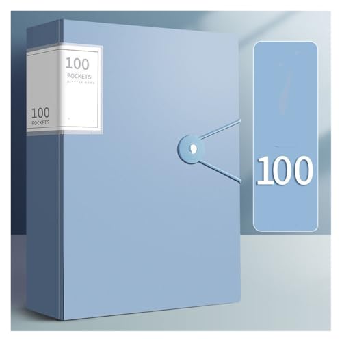 Aufbewahrungsordner, Testpapier-Quittungshalter, Studenten, Loseblattordner, A4-Dateiordner, Papier-Organizer, Dokumente, Clip(Sky blue-100 pages) von YMYGCC