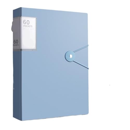 Aufbewahrungsordner, Testpapier-Quittungshalter, Studenten, Loseblattordner, A4-Dateiordner, Papier-Organizer, Dokumente, Clip(Sky blue-60 pages) von YMYGCC