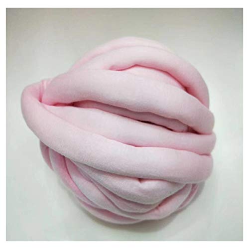 Roving Häkeln Dickes klobiges Garn for Hand stricken super sperrig häkeln weiche große Baumwoll-Polyester-DIY-Armstrick-Spinngarn for Decke 981 (Color : Pink) von YMYGCC