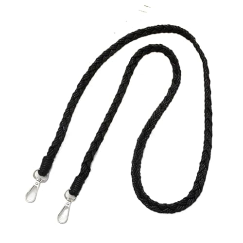 YMYGCC Vielseitiger handgewebter geflochtener Taschengurt, Ersatz, Abnehmbarer Gürtel for Umhängetaschen, Schultertaschengürtel for Damen(Black) von YMYGCC
