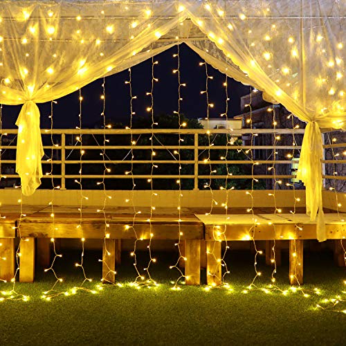 Lichtvorhang 3x3m 300 LED Lichterketten Vorhang mit 8 Lichtmustern Wasserdichter Lichterkette,Wasserfalllichter für Valentinstag,Ramadan,Hochzeit,Weihnachten,Garten und Innendekorationen(Warmweiß) Lichtvorhang 3x3m 300 LED Lichterketten Vorhang mit 8 Lichtmustern Wasserdichter Lichterkette,Wasserfalllichter für Valentinstag,Ramadan,Hochzeit,Weihnachten,Garten und Innendekorationen(Warmweiß) von YMing