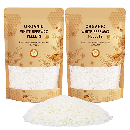 Natürliches Bienenwachs,Weiß Kerzenwachs 900g,Bienenwachs bio Pastillen für Kerzen,bienenwachs Paraffinwach Granulat für Kosmetik,Natürliches Beeswax Hervorragend Geeignet für Salben,Seifen und Leder von YMing