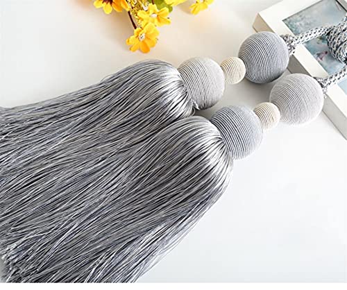 YNIYUJKL 1PC Vorhang Hängen Ball Vorhang Haken Verband Lasch Lobbing Strap Quaste Tieback Schnalle Hause Dekoration,Light Grey YNIYUJKL 1PC Vorhang Hängen Ball Vorhang Haken Verband Lasch Lobbing Strap Quaste Tieback Schnalle Hause Dekoration,Light Grey von YNIYUJKL