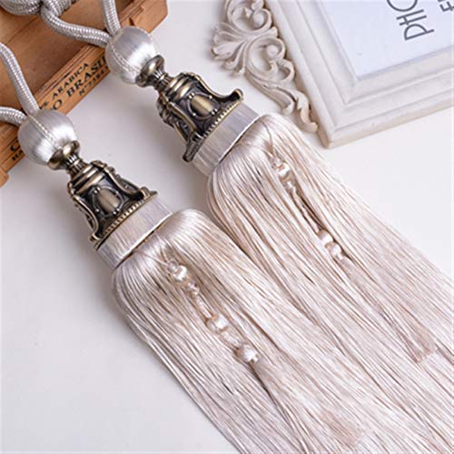 YNIYUJKL 2Pcs Vorhang Quaste Fringe Raffhalter Riemen hängen Gürtel Ball Vorhang Zubehör Pinsel Binden Schnalle Vorhang Halter,Off White YNIYUJKL 2Pcs Vorhang Quaste Fringe Raffhalter Riemen hängen Gürtel Ball Vorhang Zubehör Pinsel Binden Schnalle Vorhang Halter,Off White von YNIYUJKL