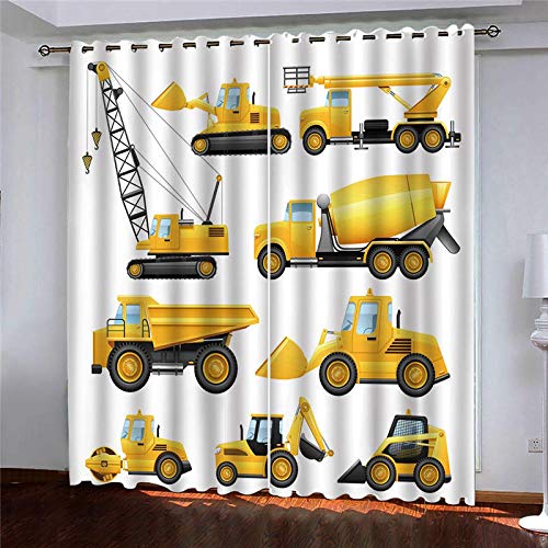 YNKNIT Blickdichter Vorhang mit Ösen Bagger 2er Set Gardinen Vorhänge Blickdicht,verdunkelungsvorhang,thermovorhang für Wohnzimmer, Schlafzimmer und Räume 75x166cm YNKNIT Blickdichter Vorhang mit Ösen Bagger 2er Set Gardinen Vorhänge Blickdicht,verdunkelungsvorhang,thermovorhang für Wohnzimmer, Schlafzimmer und Räume 75x166cm von YNKNIT