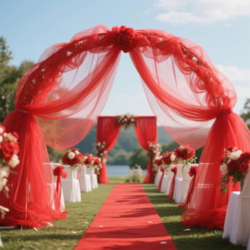 3m x 160cm Soft Tüllstoff,Tüll Stoff Rolle Tüllband,Tisch Deko,Organza Stoff,Netzstoff Dekostoff Drapierstoff für Arbor Hochzeit Vorhang Hochzeitsbogen Torbogen Zeremonie Kleid Tüllrock Schleier(Rot) 3m x 160cm Soft Tüllstoff,Tüll Stoff Rolle Tüllband,Tisch Deko,Organza Stoff,Netzstoff Dekostoff Drapierstoff für Arbor Hochzeit Vorhang Hochzeitsbogen Torbogen Zeremonie Kleid Tüllrock Schleier(Rot) von YNNHUDEEP