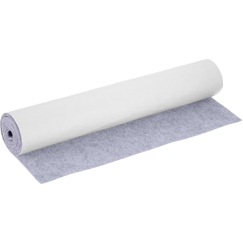 Filz Selbstklebend Filzmatte Filzstoff Hellgrau - 40x220cm 1mm Dick Filzrolle DIY, für Schachtel-Liner Untersetzer Schubladenmatte Auto Filz Bilderrahmen Stuhlbein Tischbeine von YNNHUDEEP