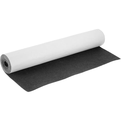 YNNHUDEEP Filz Selbstklebend Filzmatte Filzstoff Schwarz - 40x220cm 1mm Dick Filzrolle DIY, für Schachtel-Liner Untersetzer Schubladenmatte Auto Filz Bilderrahmen Stuhlbein Tischbeine von YNNHUDEEP