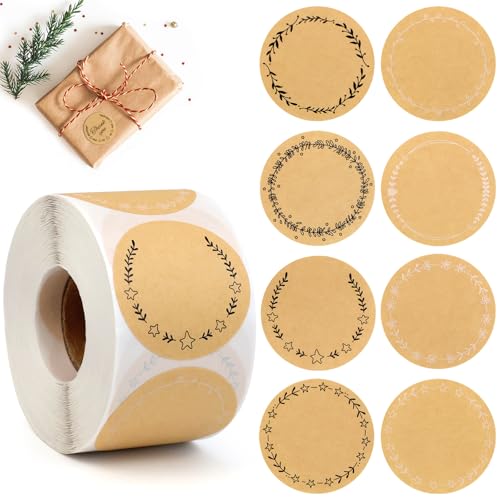 Kraft Etiketten Aufkleber Marmeladen Etiketten Selbstklebend Aufkleber zum Beschriften 38mm Rund Rolle Geschenkaufkleber für Marmeladengläser Geschenktüten Umschläge 500 Stück Kraft Etiketten Aufkleber Marmeladen Etiketten Selbstklebend Aufkleber zum Beschriften 38mm Rund Rolle Geschenkaufkleber für Marmeladengläser Geschenktüten Umschläge 500 Stück von YNOYMO