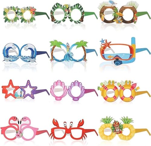 Neuheit Party Brille Rahmen 12 Stück Hawaiian Lustige Brille Lustige Brillen Für Tropische Luau Party Deko Fancy Papier Strand Party Brille Sommer Pool Party Foto Requisiten Für Kinder Erwachsene Neuheit Party Brille Rahmen 12 Stück Hawaiian Lustige Brille Lustige Brillen Für Tropische Luau Party Deko Fancy Papier Strand Party Brille Sommer Pool Party Foto Requisiten Für Kinder Erwachsene von YNOYMO