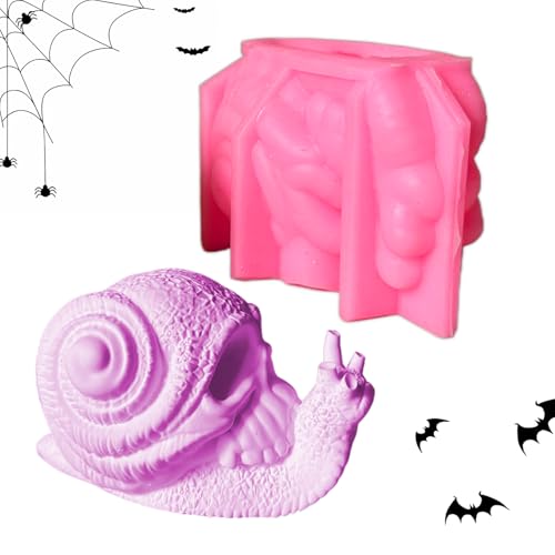 YNPQTDS Harzformen Schnecke | 3D-Formen Schnecke Skelett für Halloween, vielseitige Formen für Seife, Ton, Gips, Wanddekoration & Kunsthandwerk Halloween von YNPQTDS