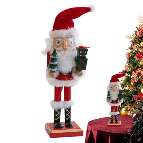 YNPQTDS Weihnachtsmann Nussknacker | 27cm Santa Nussknacker Holzfigur aus Holz - Festliche Tischdekoration Für Party Eingang Schule Büro Hotel Vitrine YNPQTDS Weihnachtsmann Nussknacker | 27cm Santa Nussknacker Holzfigur aus Holz - Festliche Tischdekoration Für Party Eingang Schule Büro Hotel Vitrine von YNPQTDS