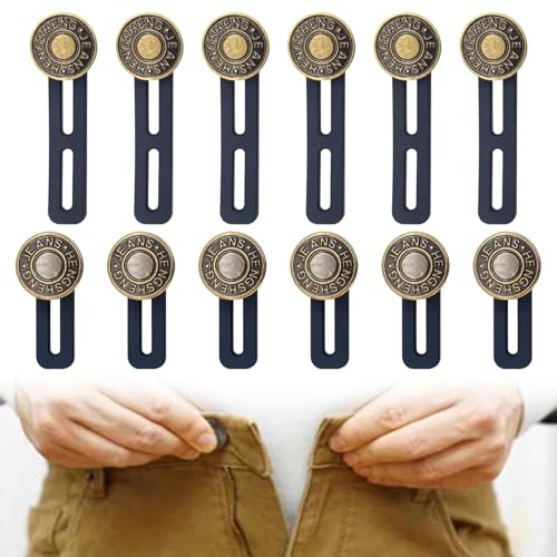 12 Stücke Hosenbunderweiterung Knöpfe, Knopfverlängerung für Hosen, Jeans Knöpfe und Hosen Expander Button Set für Hemd Hosen Kleid Hosen Schwangere Hose 12 Stücke Hosenbunderweiterung Knöpfe, Knopfverlängerung für Hosen, Jeans Knöpfe und Hosen Expander Button Set für Hemd Hosen Kleid Hosen Schwangere Hose von YNR