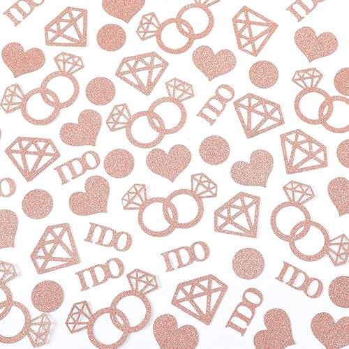 200 Stück rotgoldene Verlobungsdekor-Konfetti, glitzernde Hochzeitstisch-Konfetti, Brautschmuck, Diamant-IDO-Konfetti, Dekoration für Verlobung, Junggesellinnenabschied, Hochzeitsfeier 200 Stück rotgoldene Verlobungsdekor-Konfetti, glitzernde Hochzeitstisch-Konfetti, Brautschmuck, Diamant-IDO-Konfetti, Dekoration für Verlobung, Junggesellinnenabschied, Hochzeitsfeier von YNR