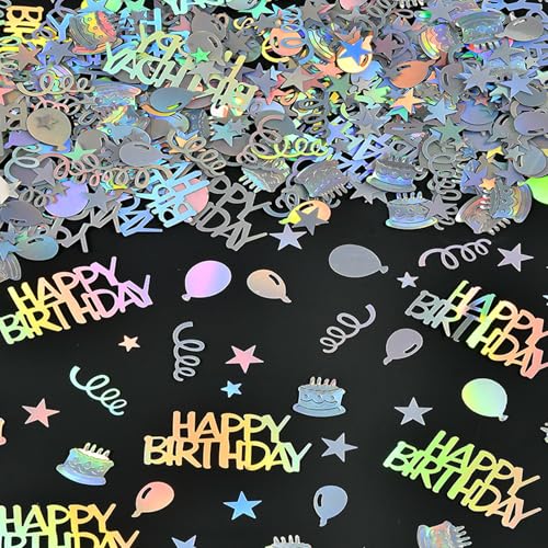 500 Stück Happy Birthday Party Dekorationen Konfetti Kuchen Stern Spiralform 30 g farbige Laser Geburtstag Texte Pailletten Disco Thema Happy Birthday Konfetti Glitzer Tischkonfetti für Party Dekor 500 Stück Happy Birthday Party Dekorationen Konfetti Kuchen Stern Spiralform 30 g farbige Laser Geburtstag Texte Pailletten Disco Thema Happy Birthday Konfetti Glitzer Tischkonfetti für Party Dekor von YNR