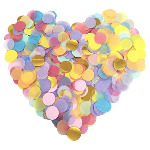 Mehrfarbiges Papier-Konfetti, umweltfreundlich, biologisch abbaubar, Tisch-Streupunkte, runde Dekorationen für Hochzeit, Jahrestag, Muttertag, Babyparty, Geburtstag, Junggesellinnenabschied, 1000 g, Mehrfarbiges Papier-Konfetti, umweltfreundlich, biologisch abbaubar, Tisch-Streupunkte, runde Dekorationen für Hochzeit, Jahrestag, Muttertag, Babyparty, Geburtstag, Junggesellinnenabschied, 1000 g, von YNR